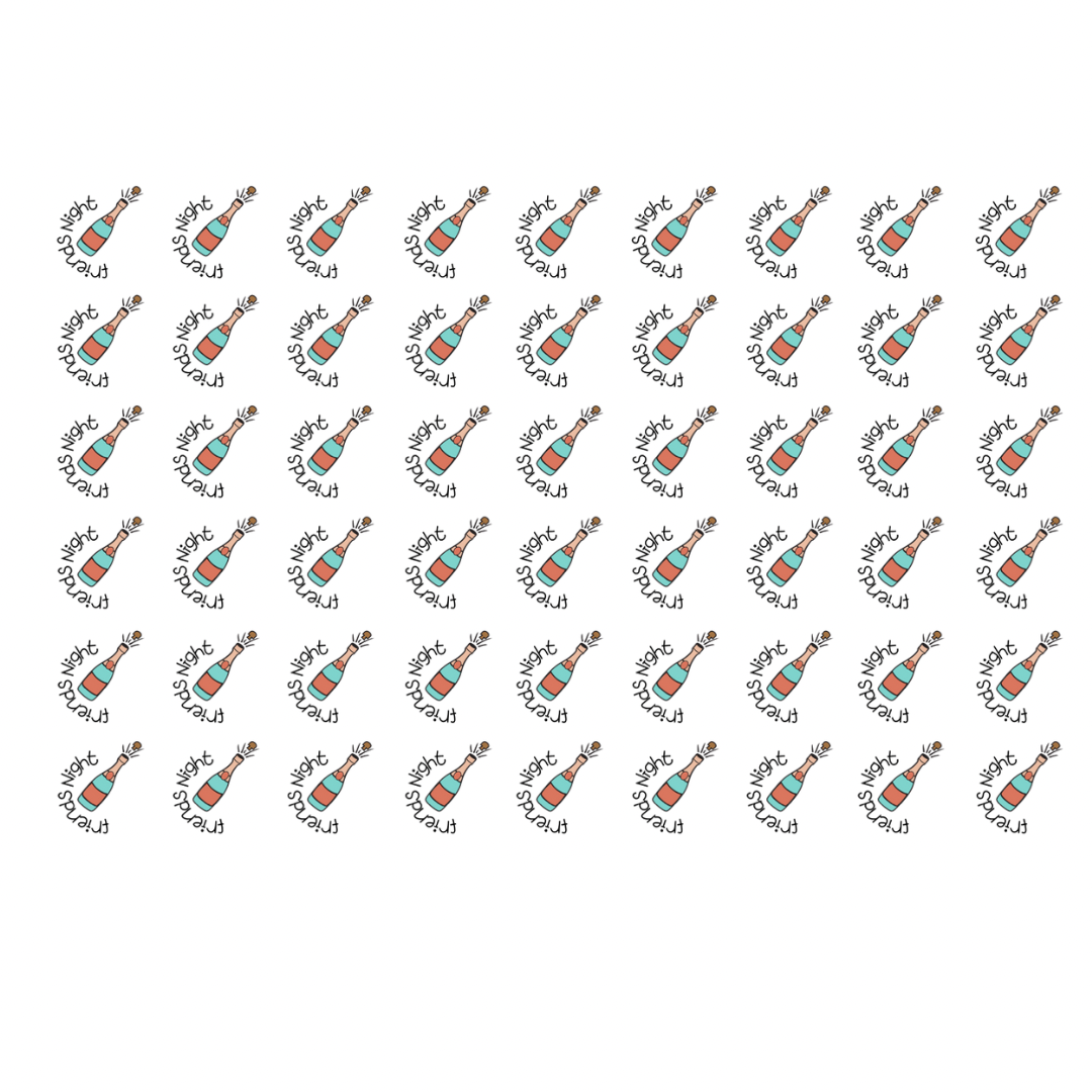 Autocollants pour agenda -Friends night