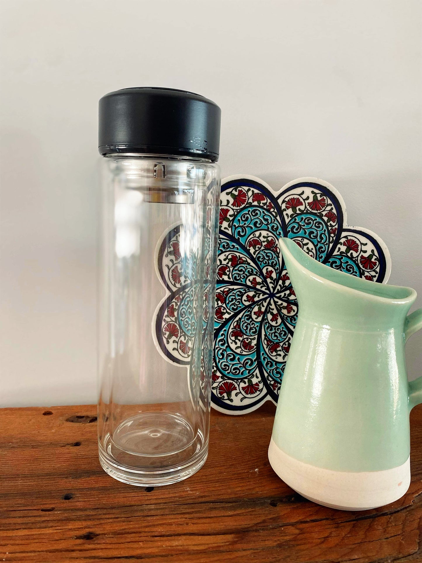 Bouteille-tasse de thé en vitre numérique (5 couleurs)