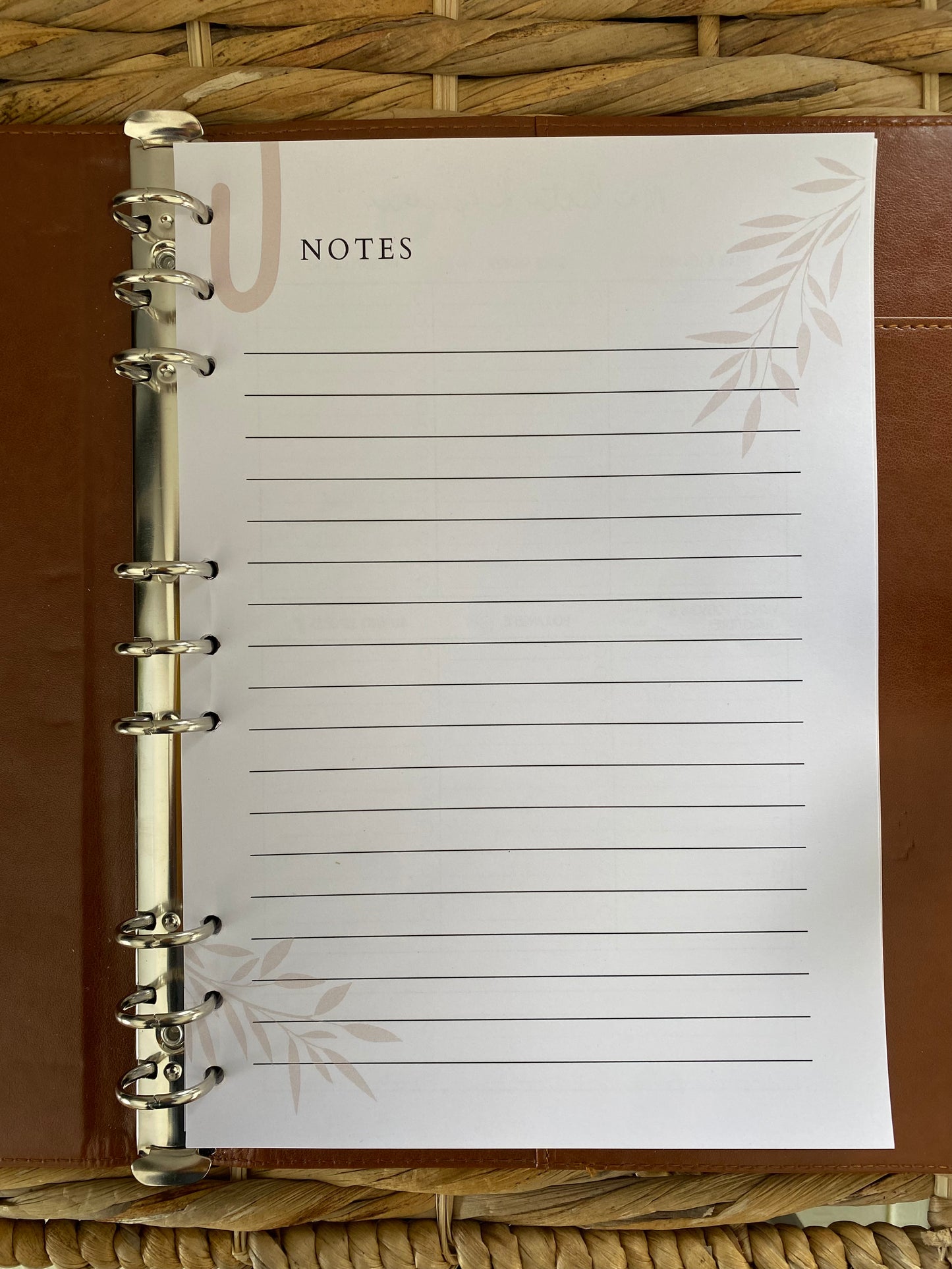 Pages Notes pour l'agenda - paquet de 50