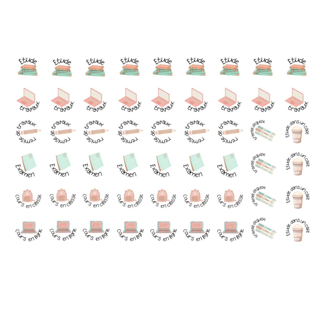 Autocollants pour agenda - Étudiants