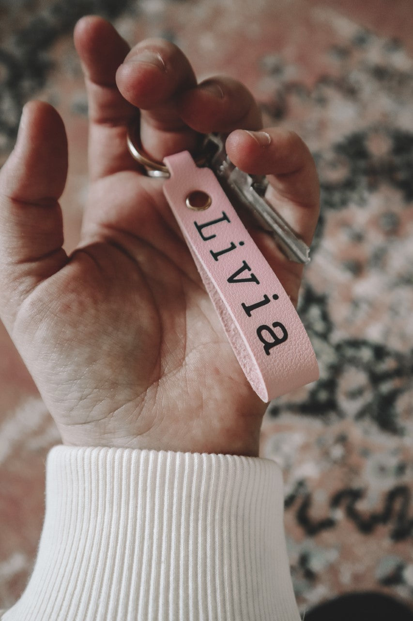 Porte clé personnalisé rose