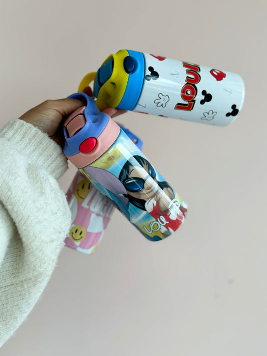 Bouteille d'eau THERMOS pour enfant personnalisée- PLUSIEURS COULEURS -OPTIONS