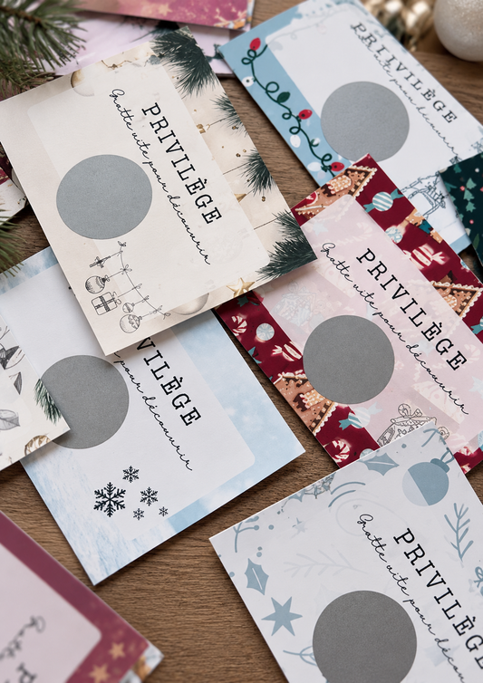 Carte privilège à gratter- NOËL