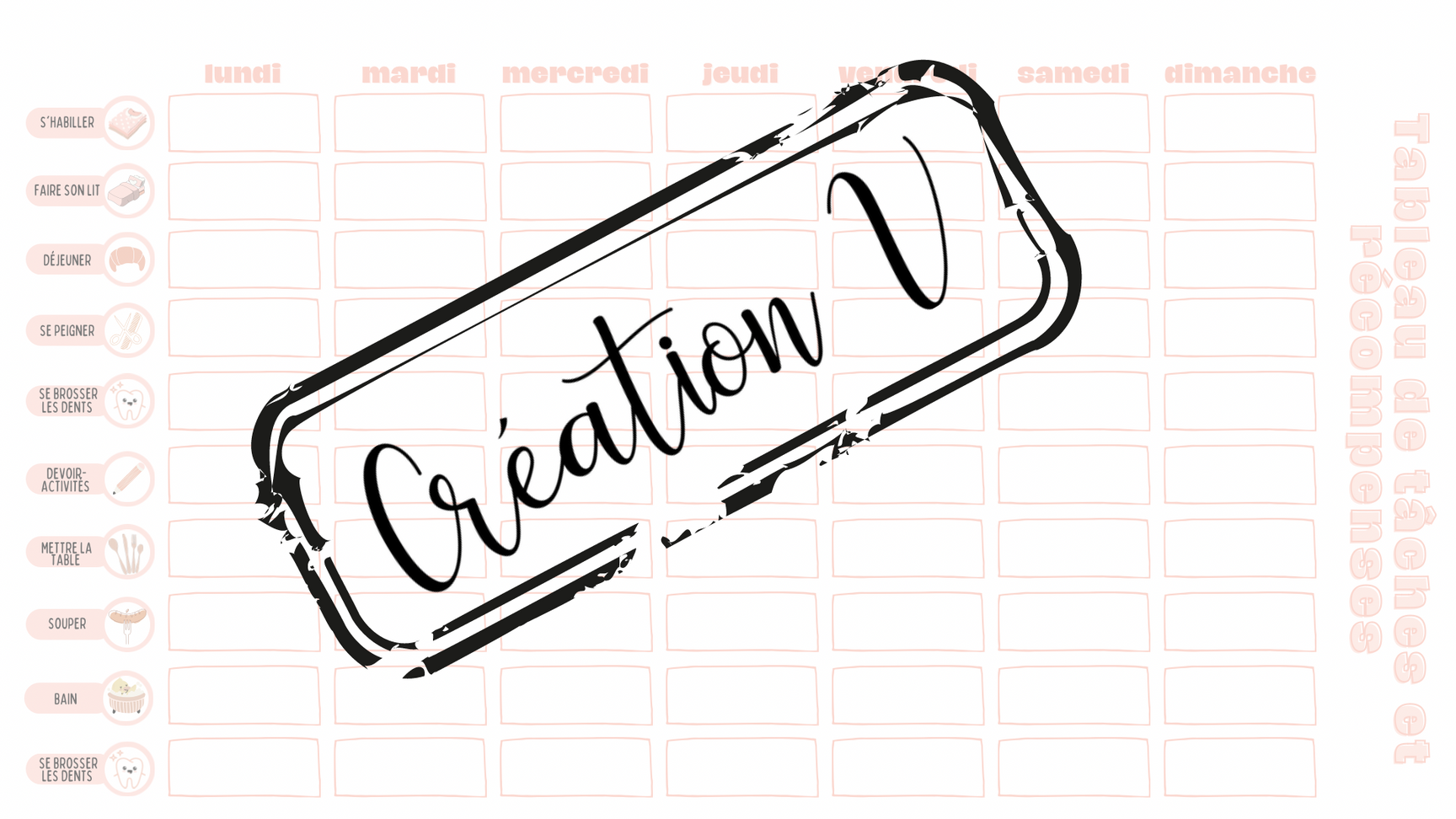 BEBEMOKO Blue Chore Tableau De Tâches Coulissant Avec Système De