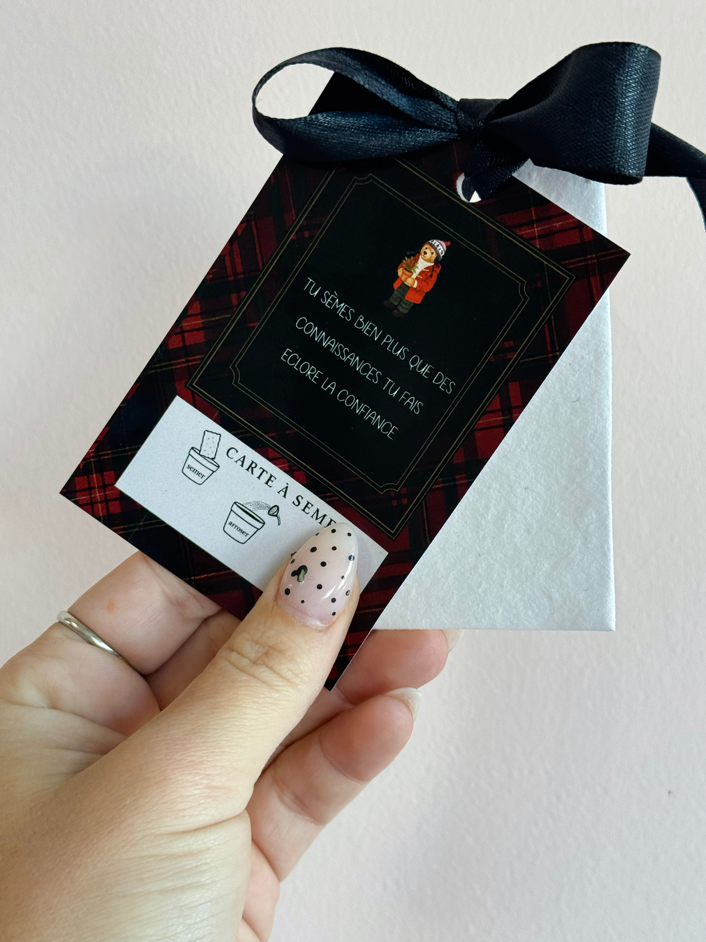 Cartes en papier de graines plantables avec graines de fleurs sauvages intégrées