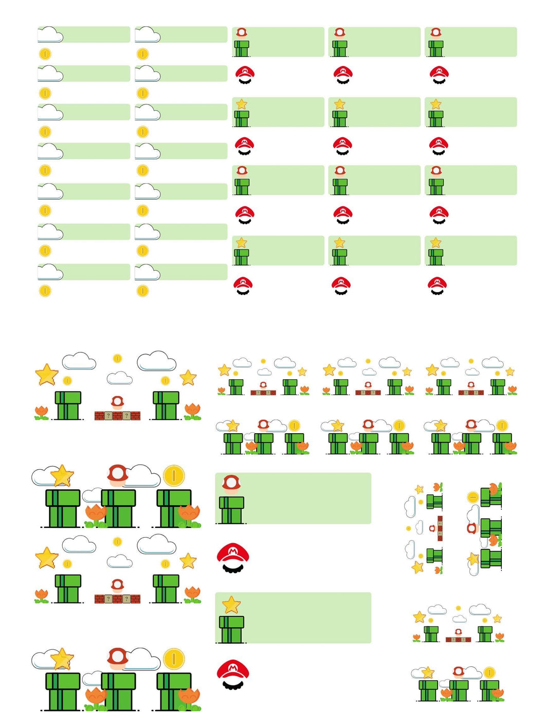 Étiquette scolaire/garderie « Style Mario »