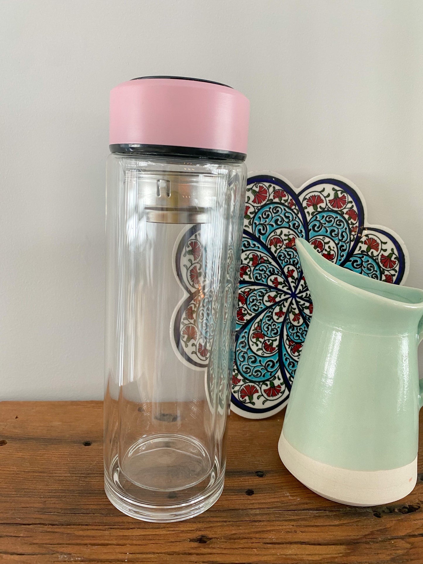 Bouteille-tasse de thé en vitre numérique (5 couleurs)