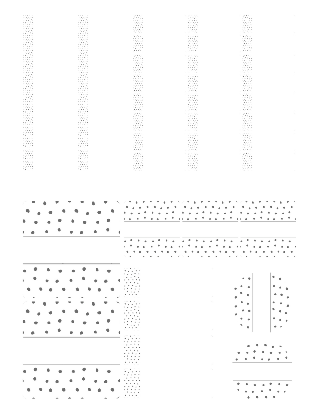 Étiquette scolaire/garderie pois