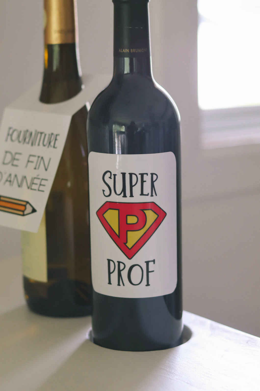 Étiquette à vin/bière- Super prof