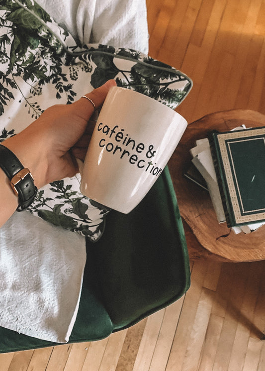 Autocollant Caféine & correction