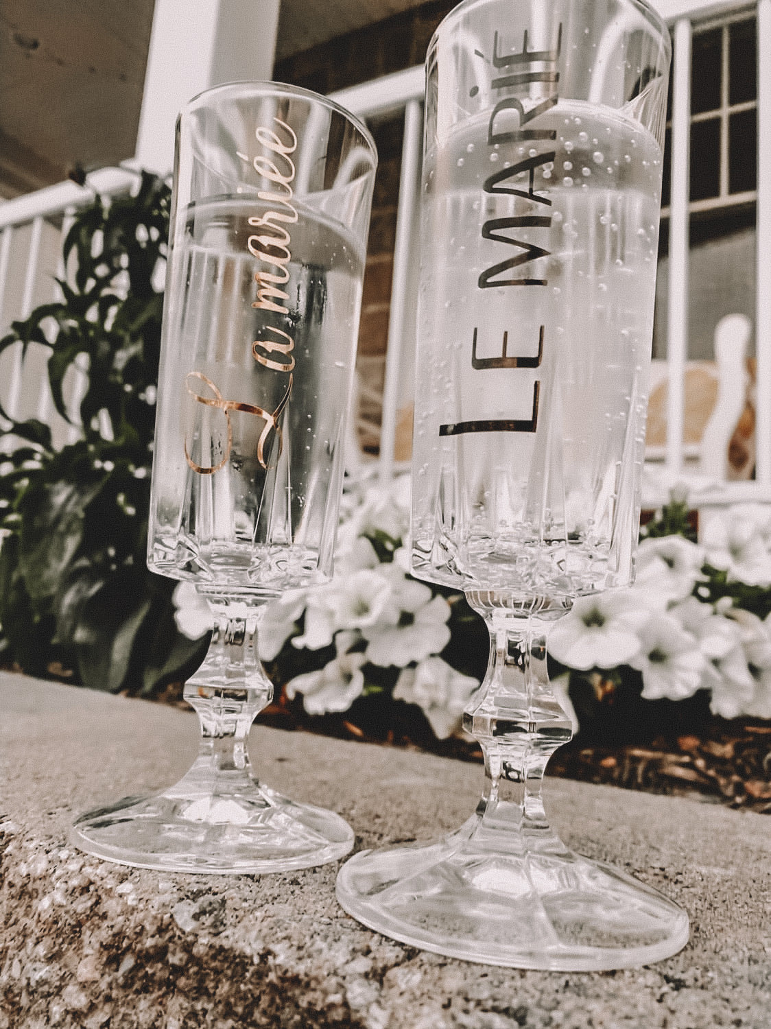 Autocollant La mariée/Le marié