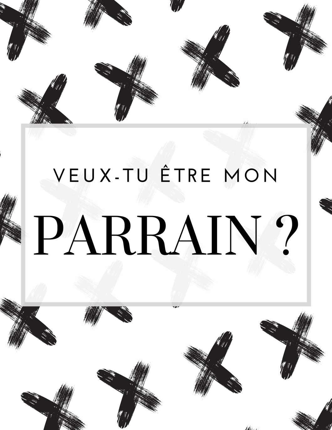 Étiquette à vin Veux-tu être mon parrain (personnalisé )