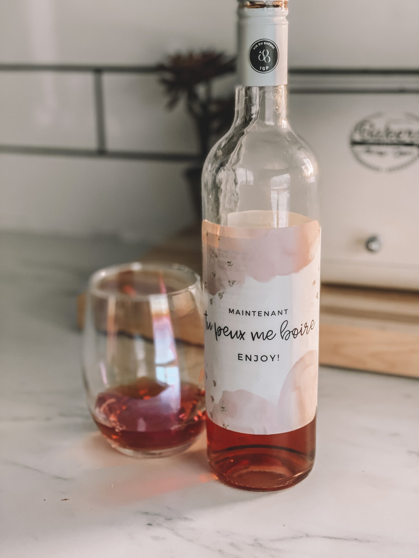 Étiquette à vin Maintenant tu peux me boire!