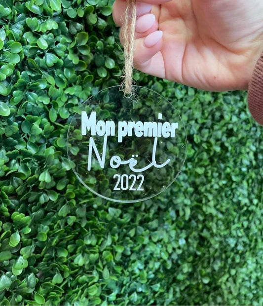 Boule de Noël Mon premier Noël (avec ou sans boîte cadeau)