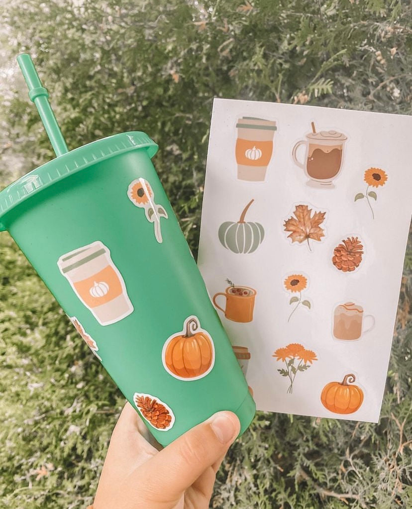 500 Autocollants Feuilles D'automne - Stickers Décoratifs Couleur Automne Pour Scrapbooking, Journaling, Gourdes, Calendriers (style Cartoon)