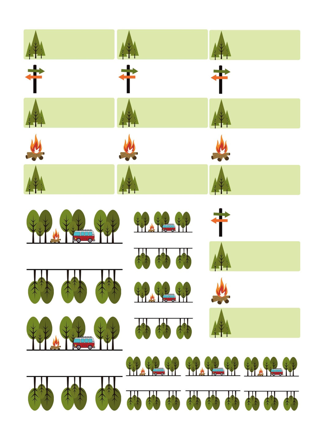 Étiquette scolaire/garderie Camping