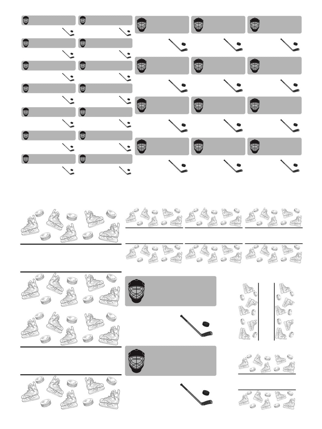 Étiquette scolaire/garderie Hockey