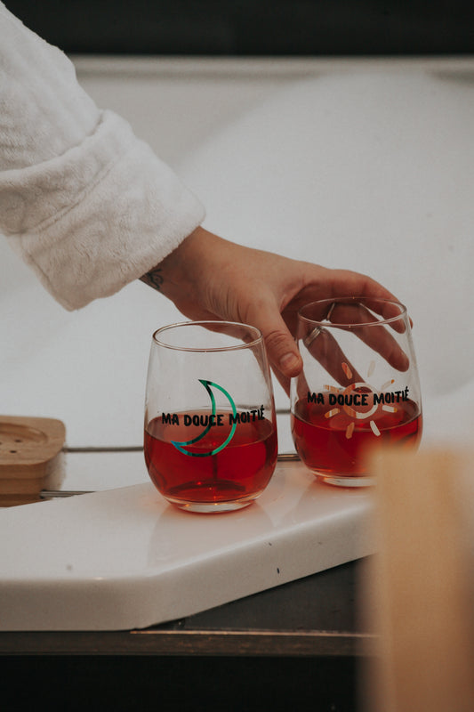 Autocollant Ma douce moitié Lune/Soleil